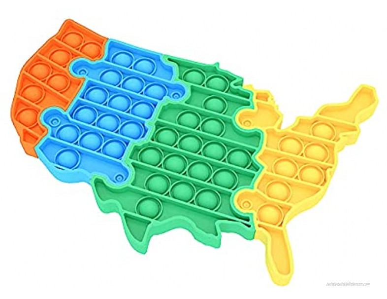 CELEVE POP IT，Push Bubble Fidget Toy， US MAP,Push Pop Bubble Fidget Toy,Block Puzzles