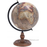 Deco 79 Metal Wood Globe 21 by 14-Inch