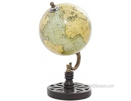 Deco 79 Wood Metal PVC Globe 5 W 9 H-94436 5 x 9 Green
