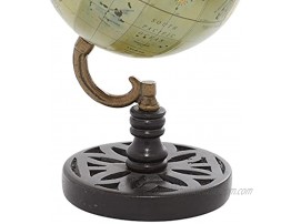 Deco 79 Wood Metal PVC Globe 5 W 9 H-94436 5 x 9 Green