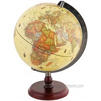 Exerz Antique Globe 10 25 cm Diameter with A Wood Base Vintage Decorative Political Desktop World Rotating Full Earth Geography Educational Kids Adults School Home Office Dia 10-inch