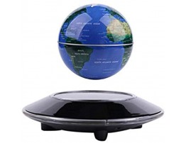 Floating Globe 6 Magnetic Levitation Floating Globe Anti Gravity Rotating World Map LED Blue Globe for Children Educational Gift Home Office Desk Decoration A