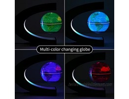 Gresus Multi-Color Changing Magnetic Levitation Floating World Map Globe Floating Globe with LED Lights Great Fathers Students Teacher Business Boyfriend Birthday Gift for Desk Decoration Blue