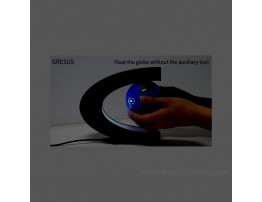 Gresus Multi-Color Changing Magnetic Levitation Floating World Map Globe Floating Globe with LED Lights Great Fathers Students Teacher Business Boyfriend Birthday Gift for Desk Decoration Blue