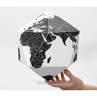Here Foldable Personal Globe ~World by Countries ~3 Dimensional Quality Graphic Paper Globe ~ MEDIUM