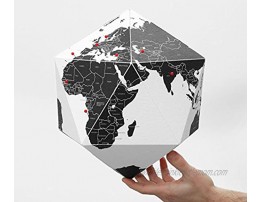 Here Foldable Personal Globe ~World by Countries ~3 Dimensional Quality Graphic Paper Globe ~ MEDIUM