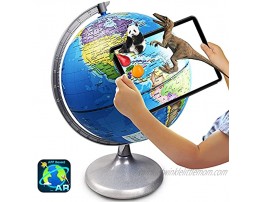 Illuminated World Globe for Kids Learning 8 Inch Diameter Augmented Reality Interactive AR App Based World Globe for Kids Educational Toys Gift