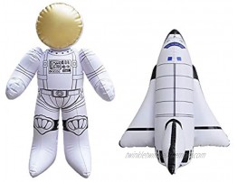 Jet Creations Inflatable Earth Globe Moon Astronaut Space Shuttle for Boys and Girls. Ideal for Birthday Classroom and Party Decors. Size Range 12 to 30 inch. JC-X0001