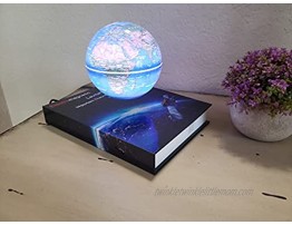 Levitating Globe Magnetic Earth Floating Globe with Book Style Base Anti-Gravity World Map Globe with LED Light Geographic Educational Globe Floating Desk Decorations 6 Globe