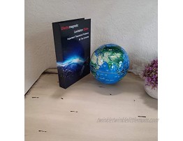 Levitating Globe Magnetic Earth Floating Globe with Book Style Base Anti-Gravity World Map Globe with LED Light Geographic Educational Globe Floating Desk Decorations 6 Globe