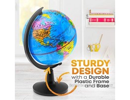 Little Chubby One 6-inch Educational World Globe Educational and Decorative Piece Colorful Informative Easy to Read Spinning Globe Ideal for Learning Geography and Perfect Decor for Kids Room