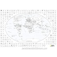 NATIONAL GEOGRAPHIC: World Coloring Map & Flags 24 x 36 inches Rolled Poster