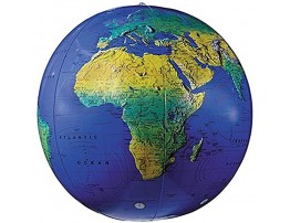 Replogle Globes Inflatable Topographical Globe Dark Blue Ocean 16-Inch Diameter