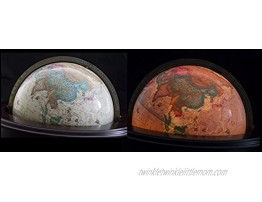 Replogle Globes Lancaster Illuminated Globe Antique Ocean 12-Inch Diameter Large Off-White