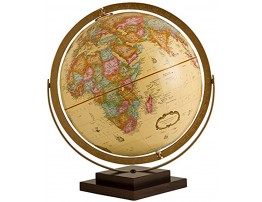 Replogle Globes Revolution Globe 12 inch Antique Style Globe with Stand Current & Updated with 1000's of Locations Gyromatic Full Swing Movement Decorative World Globe for Home & Office
