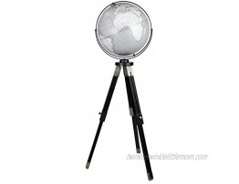Replogle Willston Gray Globe with Black Metal Tripod Stand Adjustable Height Floor Globe Detailed Up-to-Date Cartography16 40cm Diameter