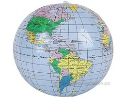 Rhode Island Novelty 16 Inch World Globe Inflates 2 Globes Per Order