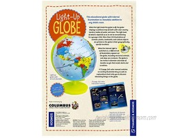 Thames & Kosmos Kids First Light Up Globe Handcrafted Acrylic Made in Germany by Columbus Globes 10 Illuminated LED Light-Up Political Map with Nocturnal Animals & Deep Sea Creatures