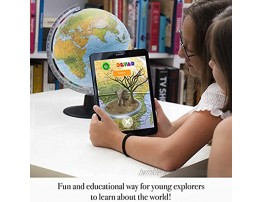 Waypoint Earth Physical Illuminated Globe with Augmented Reality: Smart 2 in 1 map for Kids Ages 3 and up Includes up-to-Date Information About The World Along with Famous Landmarks10 Diameter