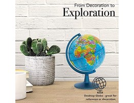 Waypoint Geographic GeoClassic Globe 6 10cm Blue Ocean with UP-TO-DATE Cartography 100's of Points of Interest Well Constructed Weighted Base Perfect for Educational Reference or Decoration