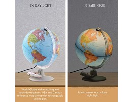 Waypoint Geographic Parlamondo Interactive Talking Smart Globe 12 Diameter Illuminated Globe
