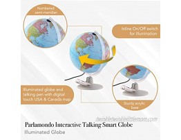 Waypoint Geographic Parlamondo Interactive Talking Smart Globe 12 Diameter Illuminated Globe
