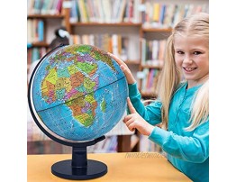 Waypoint Geographic World Globe for Kids Scout 12” Desk Classroom Decorative Globe with Stand More Than 4000 Names Places Current World Globe Blue