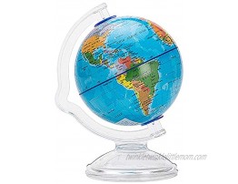 World Globe for Kids 4''Swivel and Tilt on Stand with Plastic Base for Children Geographic Teaching Educational Light World Globe