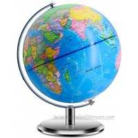 World Globe with Stand Adults 9 Inch Diameter Geographic Globes Discovery World Learning Toys Globe for Kids.