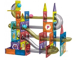 115 Piece Pipe Magnetic Marble Run Building Set -3D Magnetic Tiles Ball Track -Educational Construction STEM And Fun Learning Creativity Games Toys Gifts For Kids Boys Girls Age 3 4 5 6 7 8 Years Old