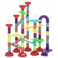 AN JING ZHI Marble Run Set for Kids 93pcs Marble Maze Track Race Game Construction Buliding Blocks Toys STEM Educational Toys Gift for Boys Girls Age 3 to 12