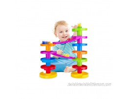 Ball Drop Educational Toy with Bridge Advanced Spiral Swirl Ball Ramp Activity Playset for Toddlers