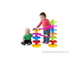 Ball Drop Educational Toy with Bridge Advanced Spiral Swirl Ball Ramp Activity Playset for Toddlers