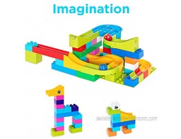 Best Choice Products 97-Piece Marble Maze Run Racetrack Puzzle Construction Game Set STEM Toy w 4 Balls