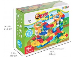 Best Choice Products 97-Piece Marble Maze Run Racetrack Puzzle Construction Game Set STEM Toy w 4 Balls