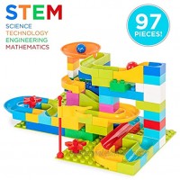 Best Choice Products 97-Piece Marble Maze Run Racetrack Puzzle Construction Game Set STEM Toy w  4 Balls
