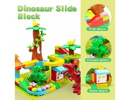 CATTA Dinosaur Blocks Marble Run Classic Big Building Blocks Set STEM Learning Education Toys for Toddler Boys Girls Age 3 4 5 Compatible with All Major Brands
