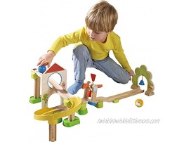 HABA Kullerbu Windmill Playset 25 Piece Ball Track Starter Set with Special Effects Ages 2+