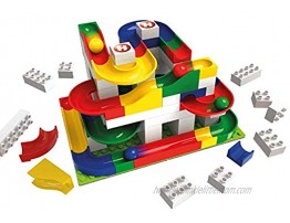 Hubelino 123 Piece Basic Building Box The Original Duplo Compatible Marble Run Starter Set Made in Germany