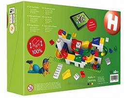 Hubelino 123 Piece Basic Building Box The Original Duplo Compatible Marble Run Starter Set Made in Germany