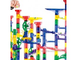 JOYIN Marble Run Premium Toy Set 207 Pcs Construction Building Blocks Toys STEM Educational Building Block Toy147 Plastic Pieces + 60 Glass Marbles