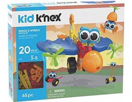 K'NEX Kid Wings & Wheels Building Set 65 Pieces Ages 3+ Preschool Educational Toy