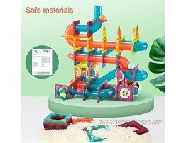 Magnetic Tiles Building Blocks Car for Kids Marble Run 174 Piece Pipe 3D Clear Magnets Educational Toys STEM Toy for Children Kids Boys Girls Gift Ages 3 4 5 6 7 8 Year Old