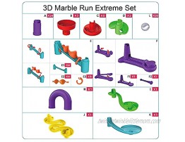 Marble Run Maze Race Game Glass Marbles for Kids Age 3 4 5 6 Boys Girls Educational Preschool Toys Block Toy Set As Xmas Birthday Present Festival Gifts