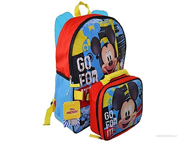 Mickey Mouse 16 Backpack with Shaped Lunch Bag- KMRB