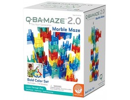 MindWare Q-BA-MAZE marble run: Bold Colors 50+ piece set
