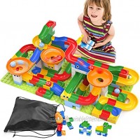 PEAINBOX Marble Run for Kids Marble Maze Track Race Game Construction Building Blocks Toys STEM Learning Educational Toy Gift for Boy Girl Age 3 4 5 6 7 8 9 Years Old-176PCS