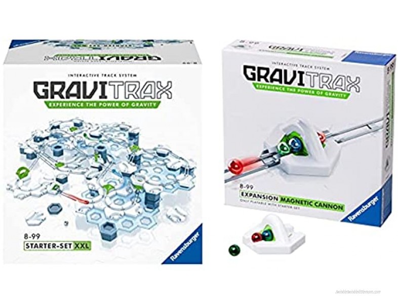 Ravensburger GraviTrax XXL Starter Set Marble Run and STEM Toy for Boys and Girls Age 8 and Up & Gravitrax Magnetic Cannon Accessory Marble Run & STEM Toy for Boys & Girls Age 8 & Up