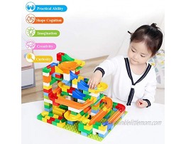 TEMI 248 PCS Marble Run Deluxe Sets for Kids Marble Race Track for 3+ Year Old Boys and Girls Marble Roller Coaster Building Block Construction Toys Puzzle Maze Building Set with 8 Marbles Balls