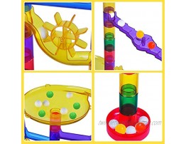 WenToyce Marble Run Sets for Kids Giant Marble Race Railway Track Game STEM Building Puzzle Blocks Educational Construction Toys Marble Maze for Toddler 122 Pcs + 32 Pcs Bonus Marbles Pieces